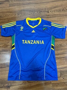 Adidas Tanzania Soccer Jersey Climacool Boys Size XL